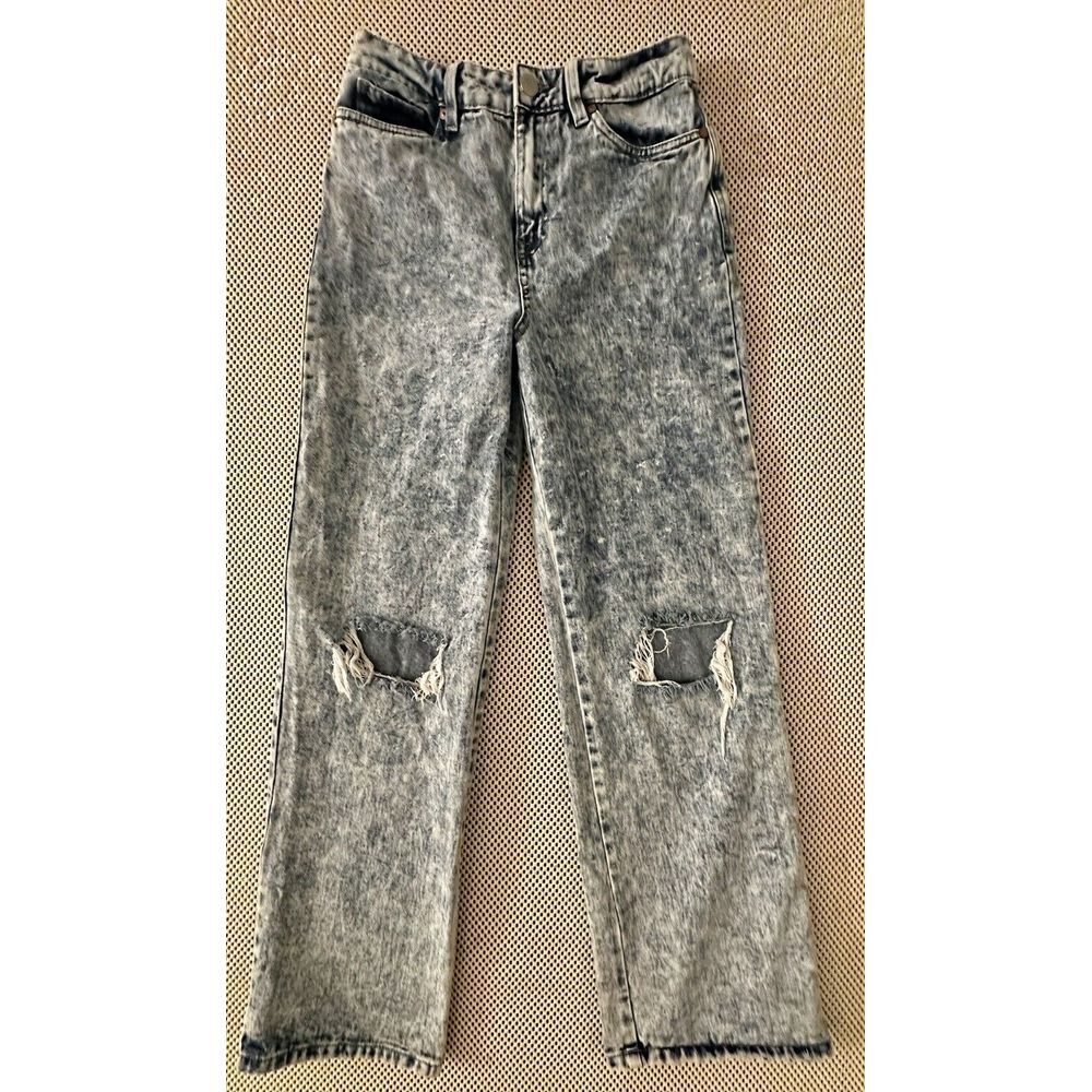 Refuge Denim Jeans Women Size 5 Acid Stone Wash 90s Wide Leg Ultra High Rise